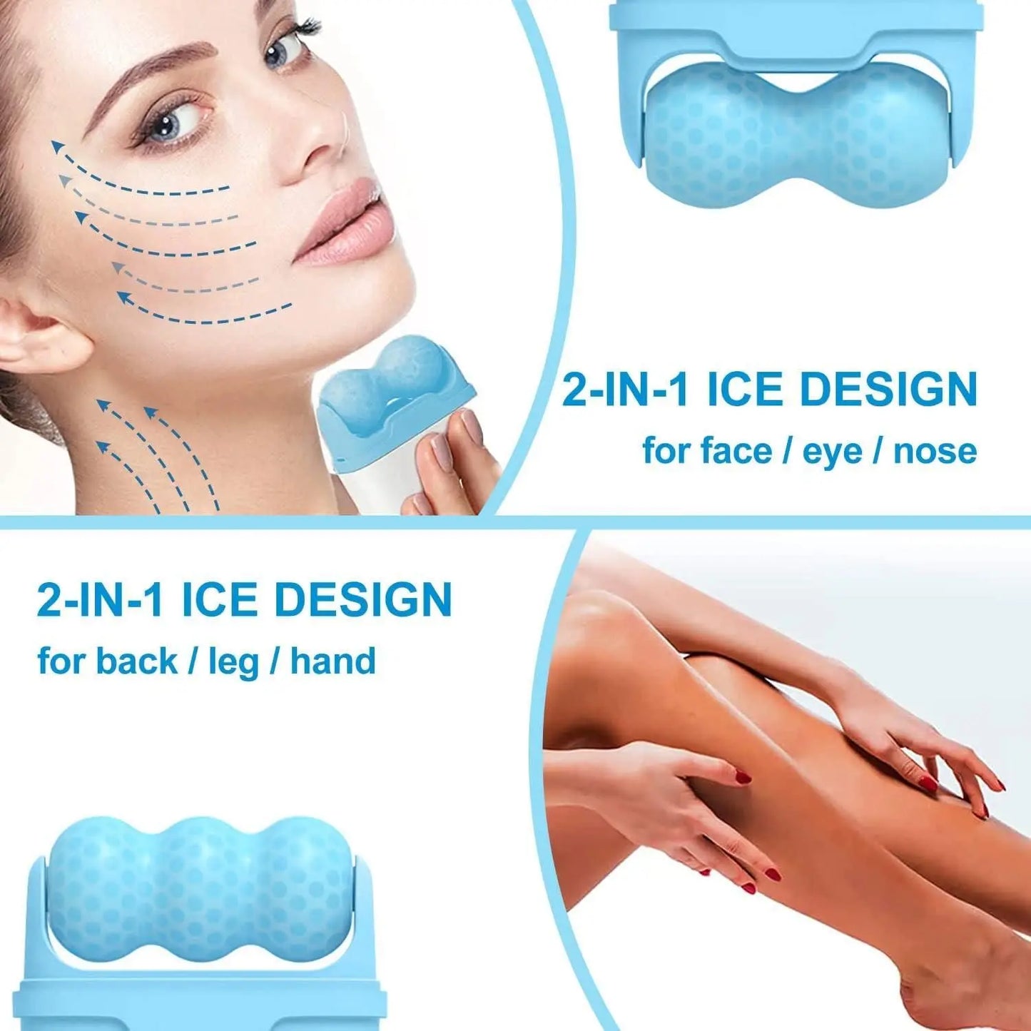 2 in 1 Ice Roller For Face and Eyes, Neck and Body Trandingstor.shop