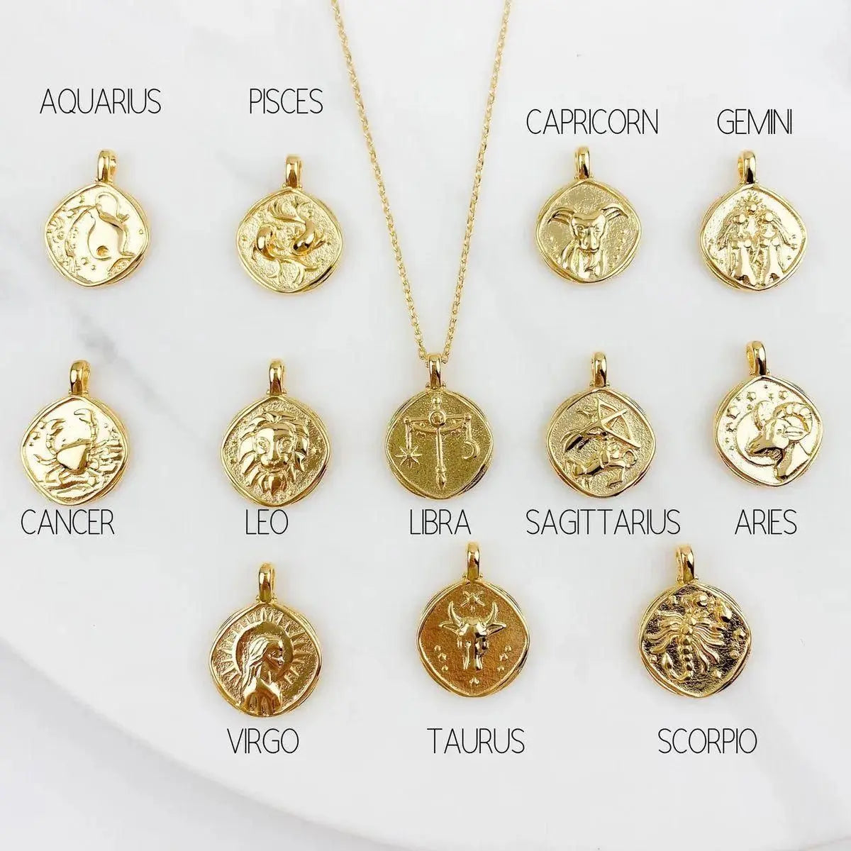 Gold Plated Zodiac Sign Necklace Trandingstor.shop