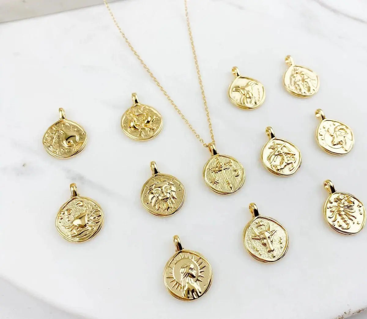 Gold Plated Zodiac Sign Necklace Trandingstor.shop