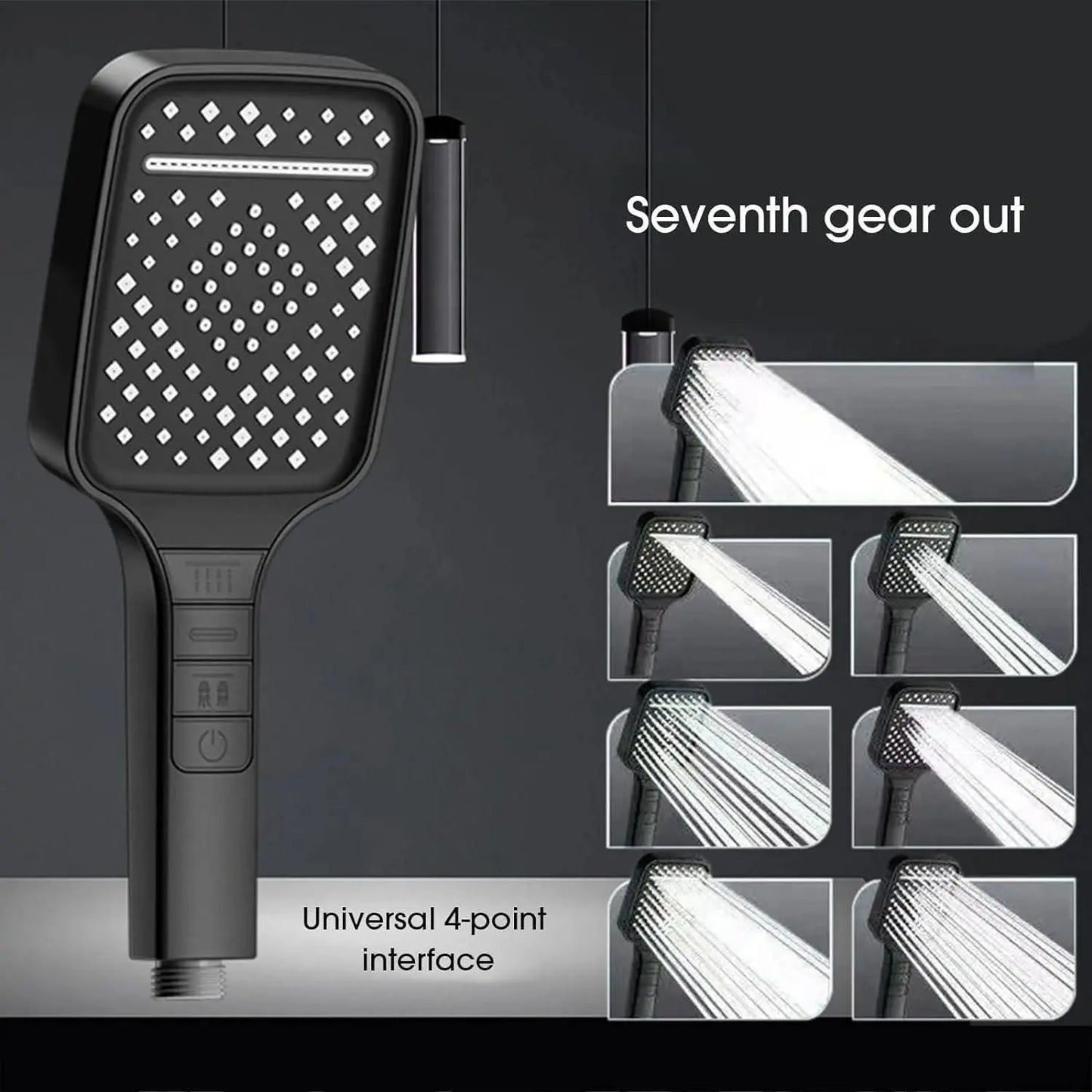 Square Hand Shower for Bathroom Without Hose Pipe Trandingstor.shop