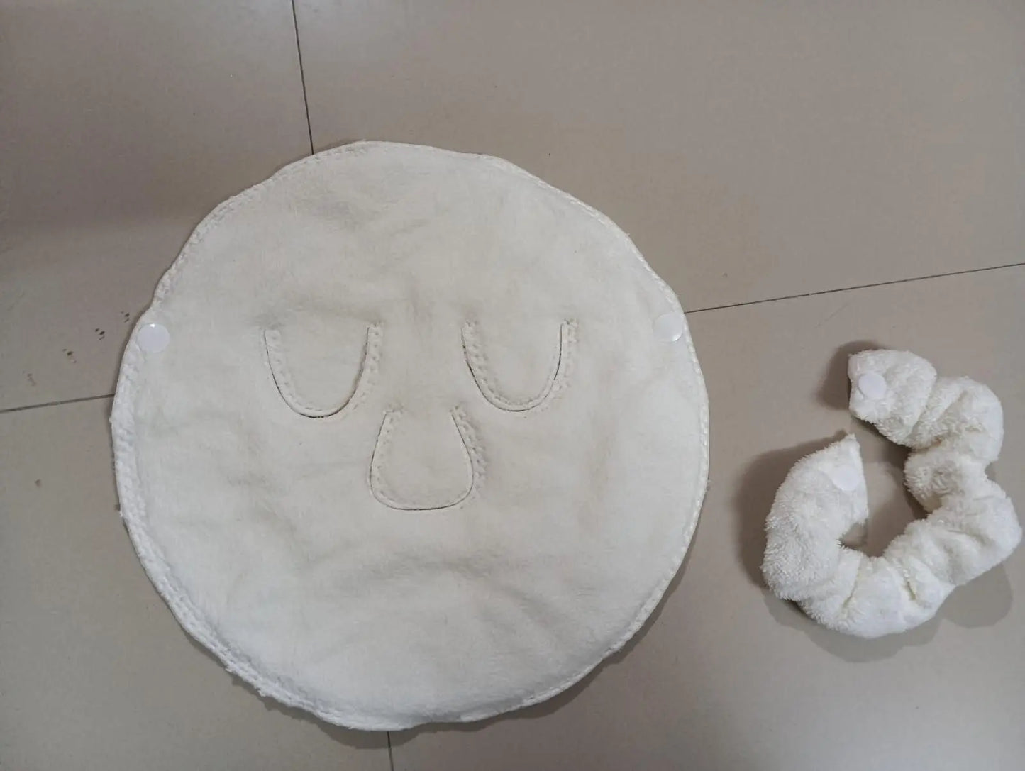 Trandingstor.shop Soft Face Mask Pad and Hair Scrunchie Set for Skincare Routine