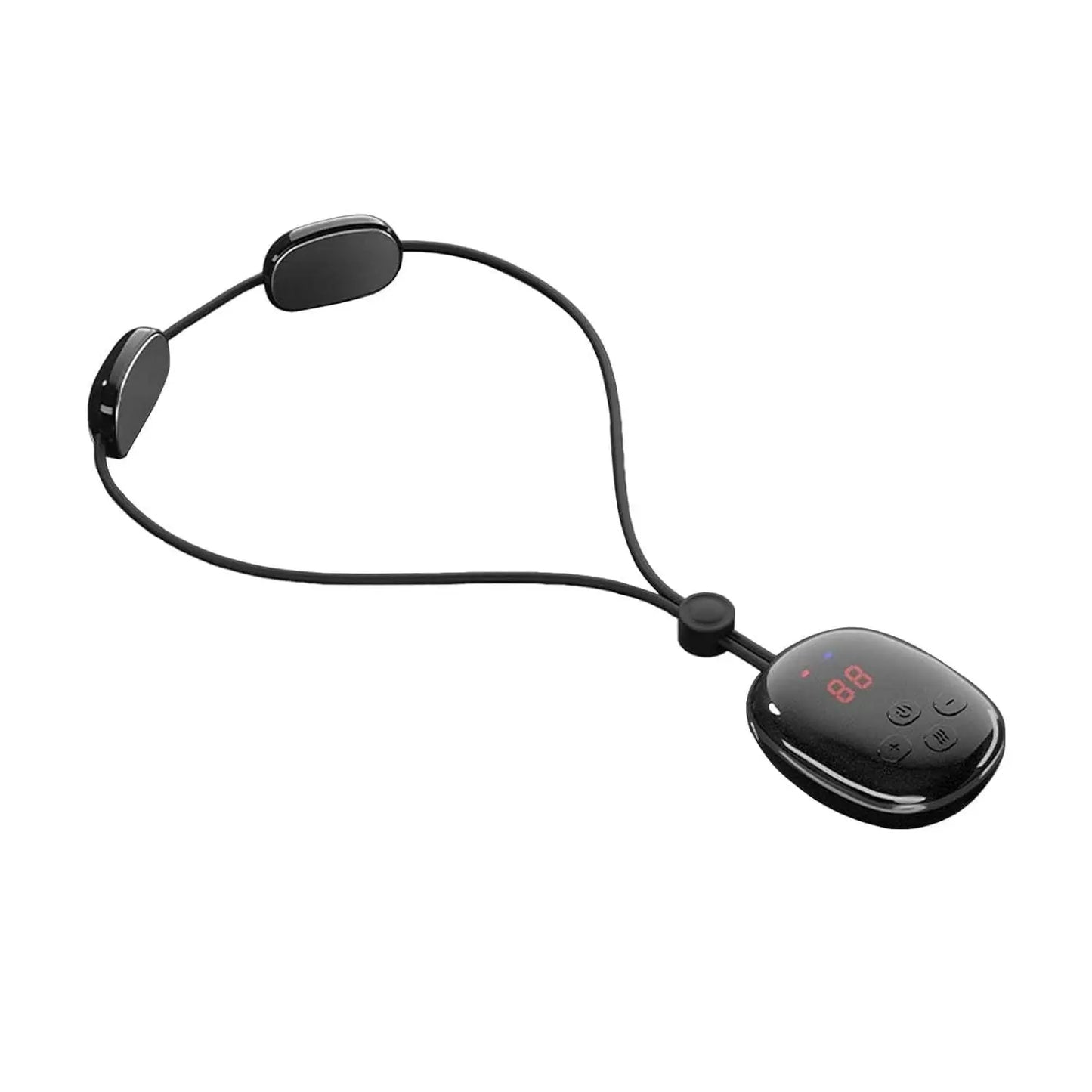 Portable neck massager with adjustable settings and ergonomic design for relaxation and pain relief