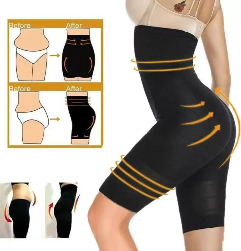 4-in-1 Shaper - Quick Slim Shape Wear Tummy, Back, Thighs, Hips - Black/Efffective Seamless Tummy Tucker Trandingstor.shop
