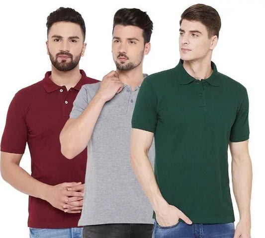 Men's Matty Polo T-Shirts Pack Of 3 Trandingstor.shop