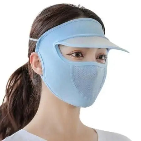Outdoor Cycling Sunshade Cap with Face Mask Trandingstor.shop