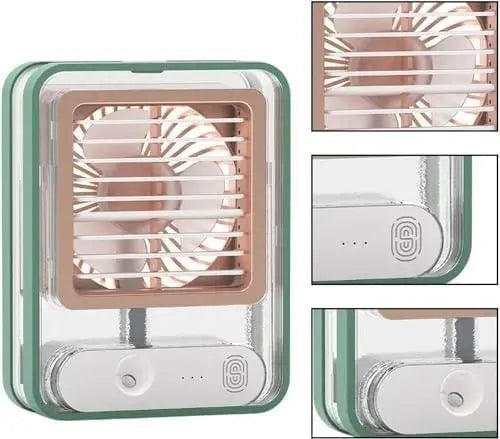 Rechargeable Battery Operated Mini USB Fan With Mist Water Spray Trandingstor.shop