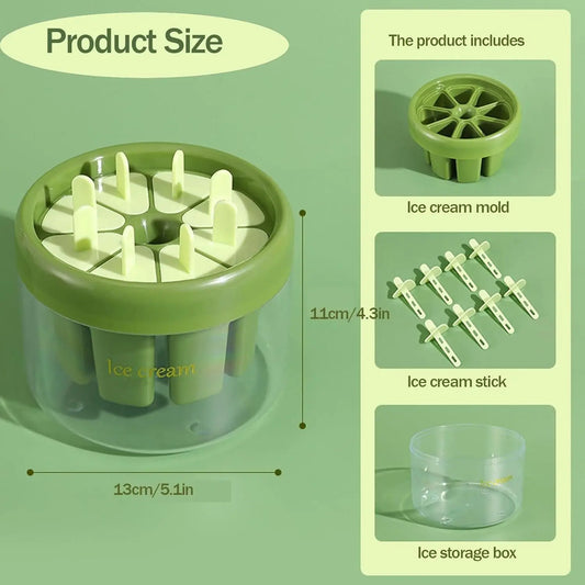 Reusable DIY 8 Pieces Ice Pop Mould - Trandingstor.shop