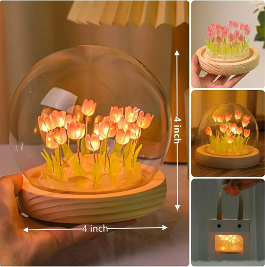 Round Tulip Light, LED tulip mood light Trandingstor.shop