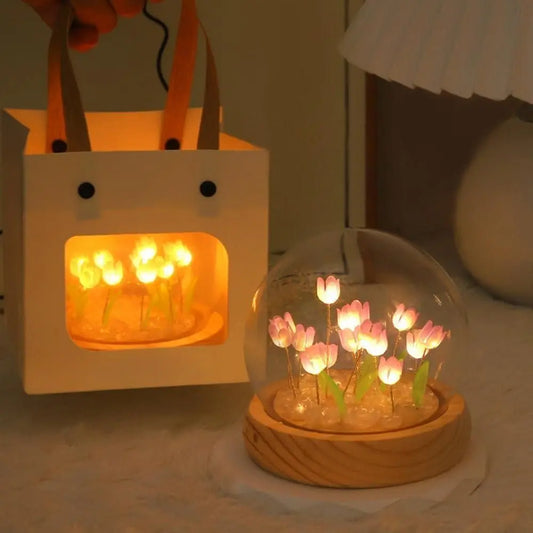 Round Tulip Light, LED tulip mood light Trandingstor.shop