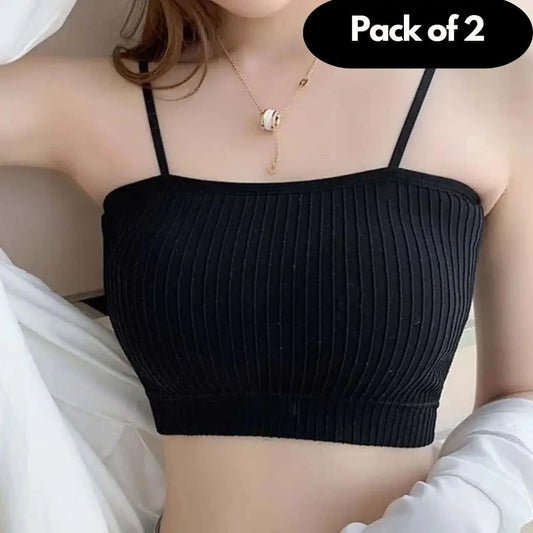 Seamless Silk Padded Bralette Bra Pack of 2 Trandingstor.shop
