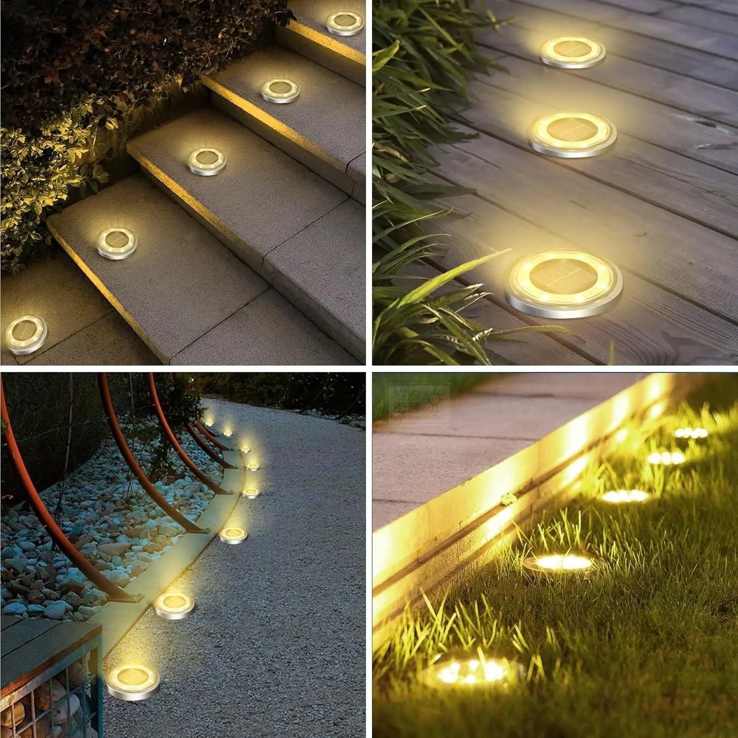 Solar Waterproof Ground Lights (Pack of 4) Trandingstor.shop