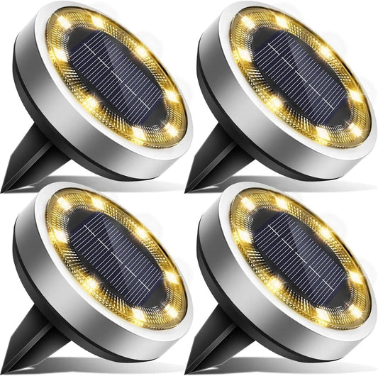 Solar Waterproof Ground Lights (Pack of 4) Trandingstor.shop