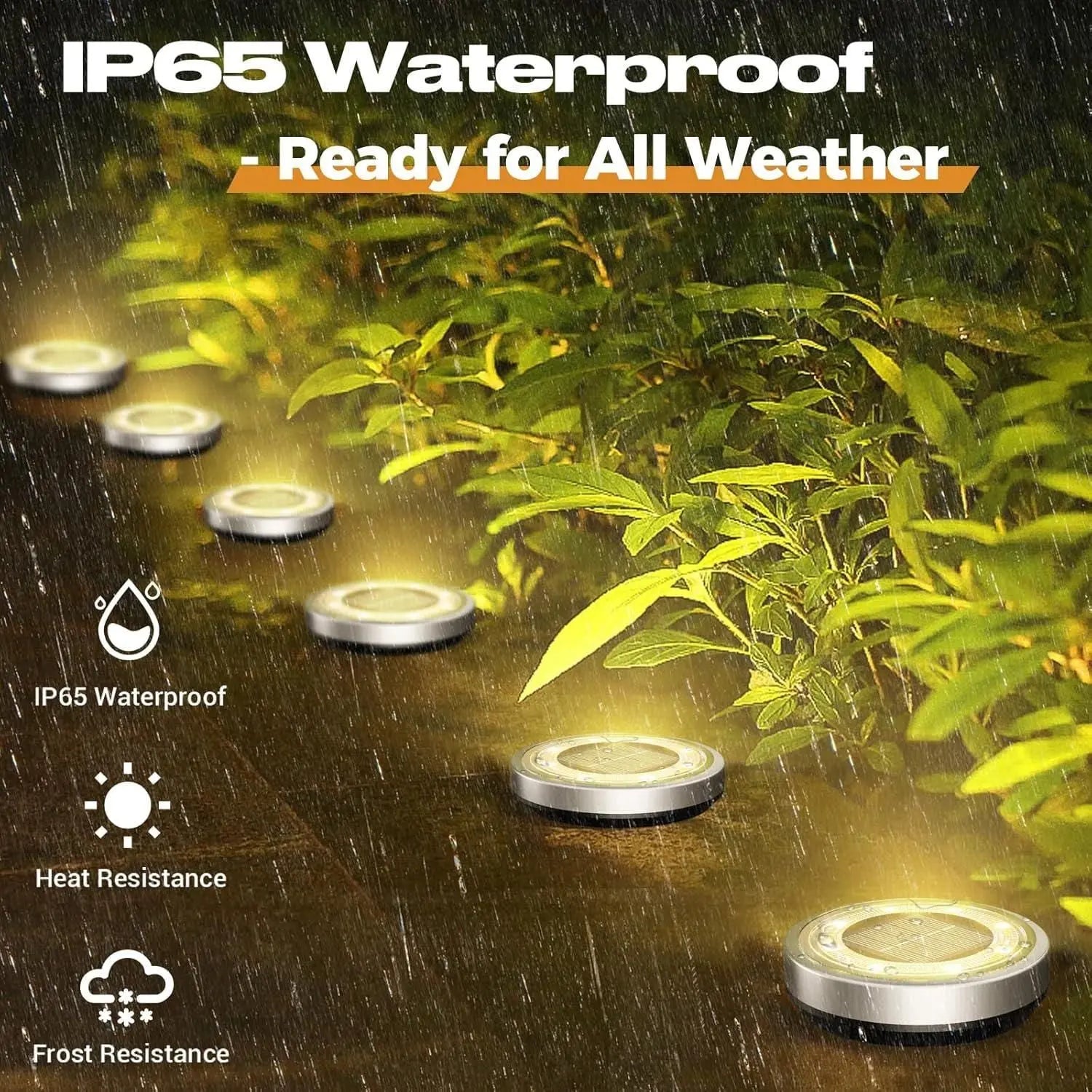 Solar Waterproof Ground Lights (Pack of 4) Trandingstor.shop