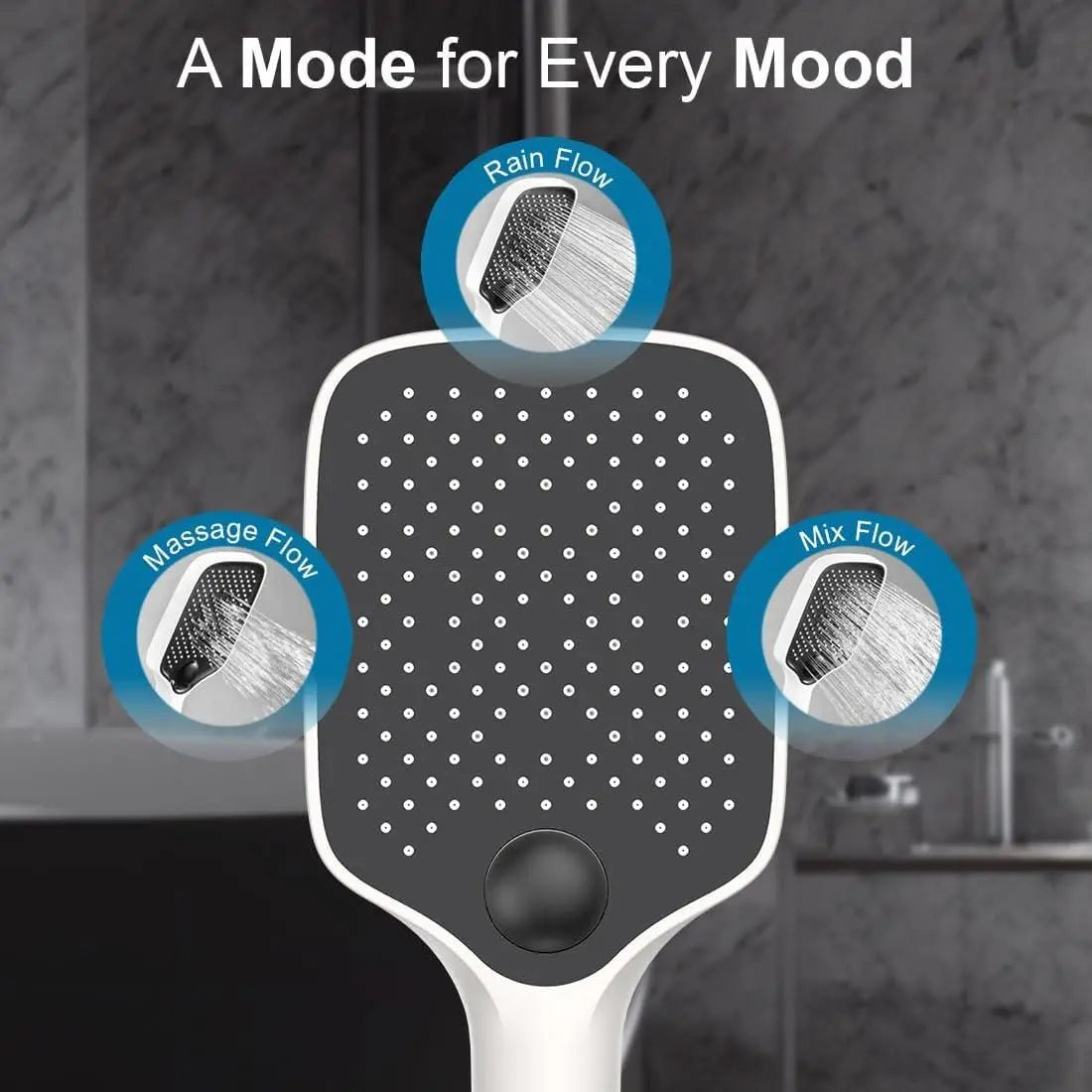 Square Hand Shower for Bathroom Without Hose Pipe Trandingstor.shop