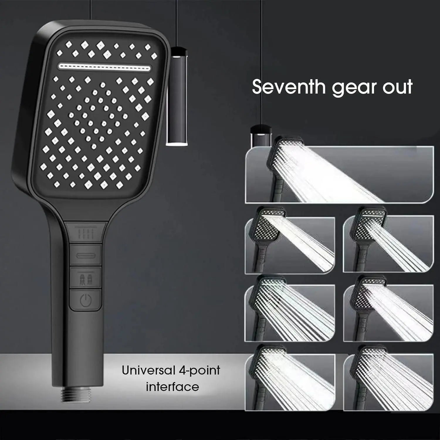 Square Hand Shower for Bathroom Without Hose Pipe Trandingstor.shop