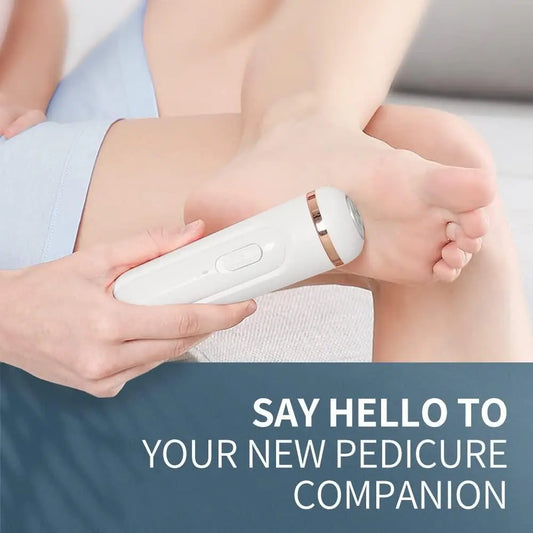 Electric foot scrubber for easy pedicures and smooth feet at home