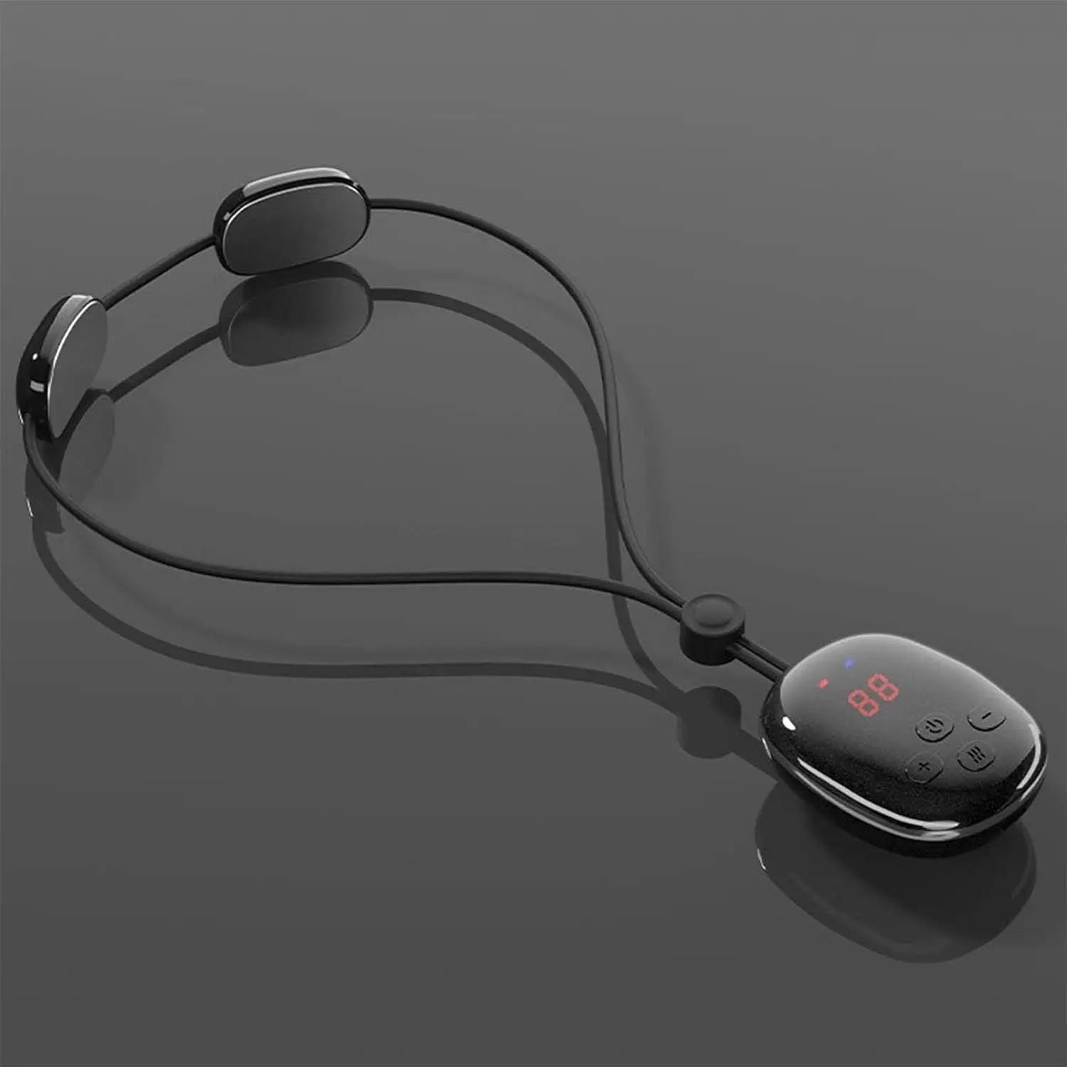 Stylish portable neck massager with adjustable settings for relaxation and comfort