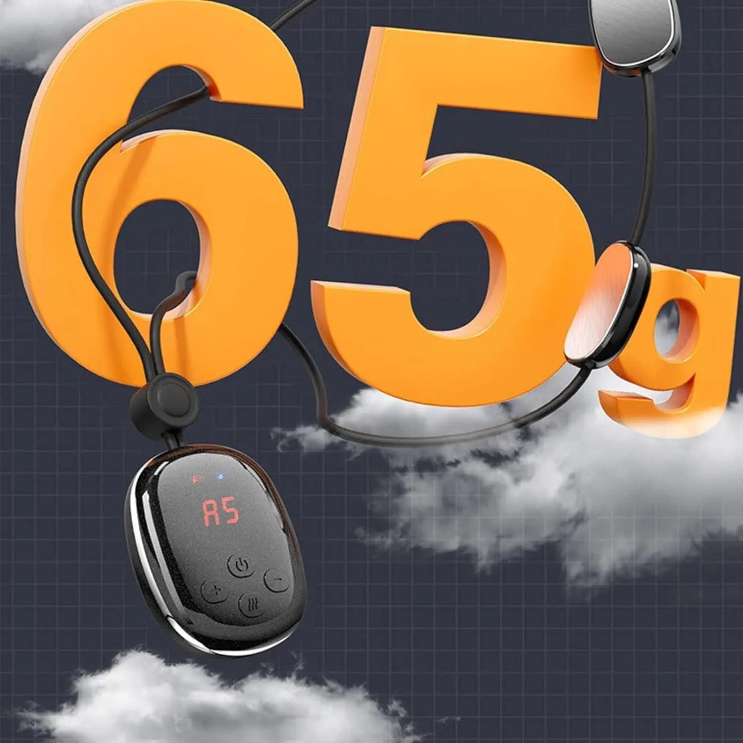Lightweight 65g portable neck massager with wireless controls for relaxation and pain relief