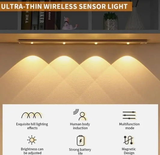 LED motion sensor cabinet light with adjustable brightness and human body induction technology