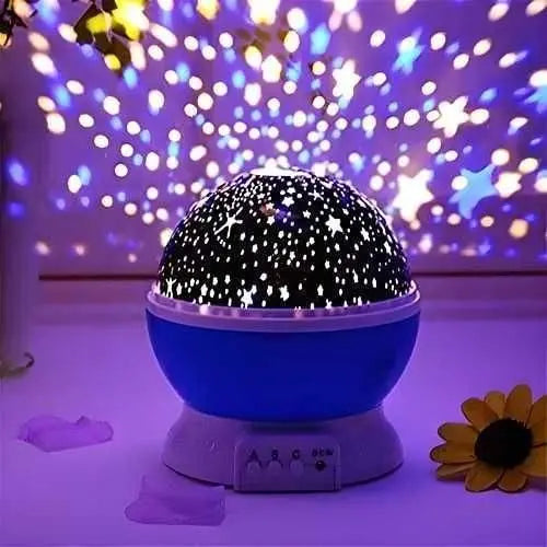 Moon night light lamp with colorful star projection for a calming atmosphere in any room
