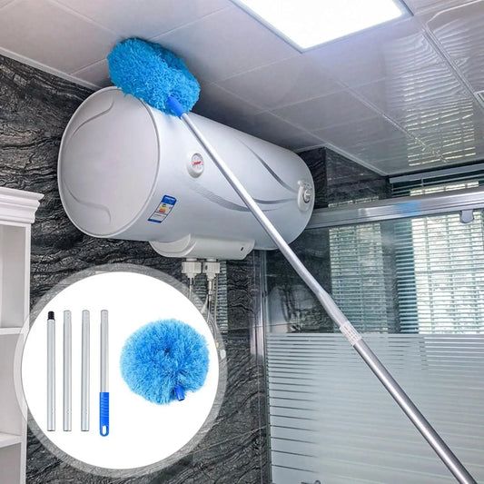 Trandingstor Blue Microfiber Ceiling Cleaning Mop with Extendable Pole for Easy Dusting