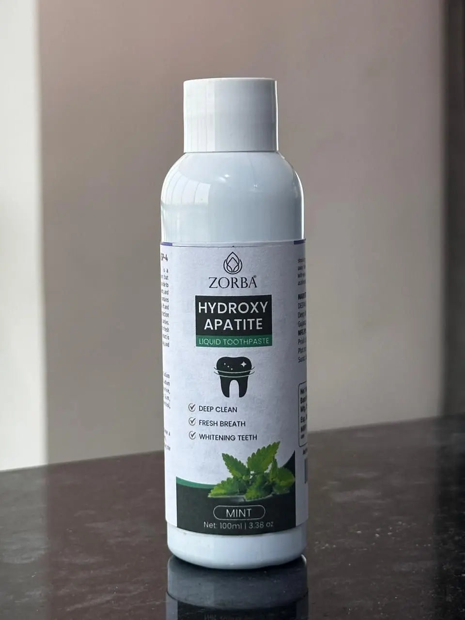 Zorba Hydroxy Apatite Liquid Toothpaste Pack of 2 for deep clean and fresh breath